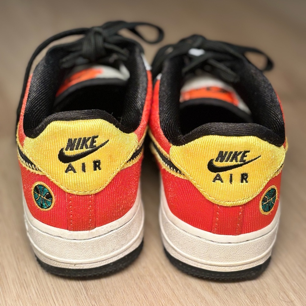 Nike Raygun Air Force 1 Low Sneakers - Yellow, Black, Orange